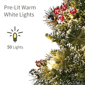 Puleo International 4ft. Pre-Lit Adorned Lamp Post Set of 2 - image 4