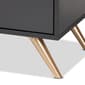 Baxton Studio Kelson Dark Grey & Gold Wood 6-Drawer Dresser - image 6
