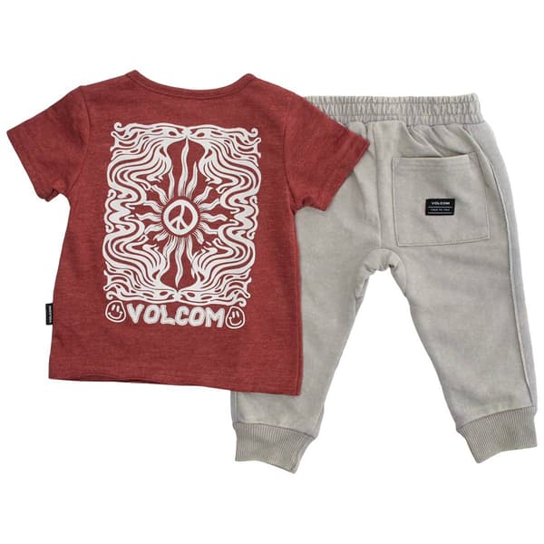 Baby Boy &#40;12-24M&#41; Volcom Peace Back Art Tee & Joggers Set