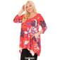 Plus Size White Mark Scoop Neck Tunic Top - image 4