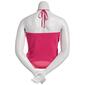 Womens Nicole Miller Solid Halter Blouse with 3D Rose - image 3