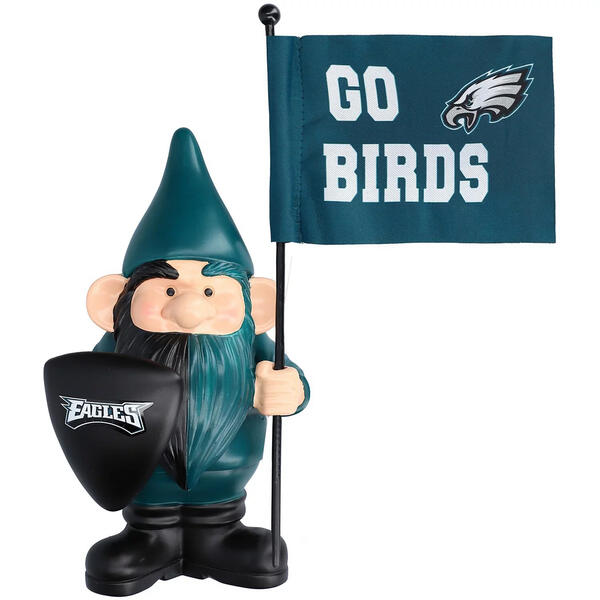 Evergreen Eagles Garden Gnome with Flag - image 
