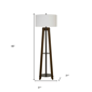 HomeRoots 65in. Brown Tripod Floor Lamp with White Shade - image 3