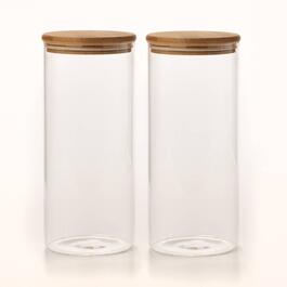 Glass 2pc. 54.1oz. Canister with Bamboo Lid