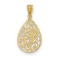 Gold Classics&#40;tm&#41; 14kt. Small Filigree Teardrop Pendant - image 1