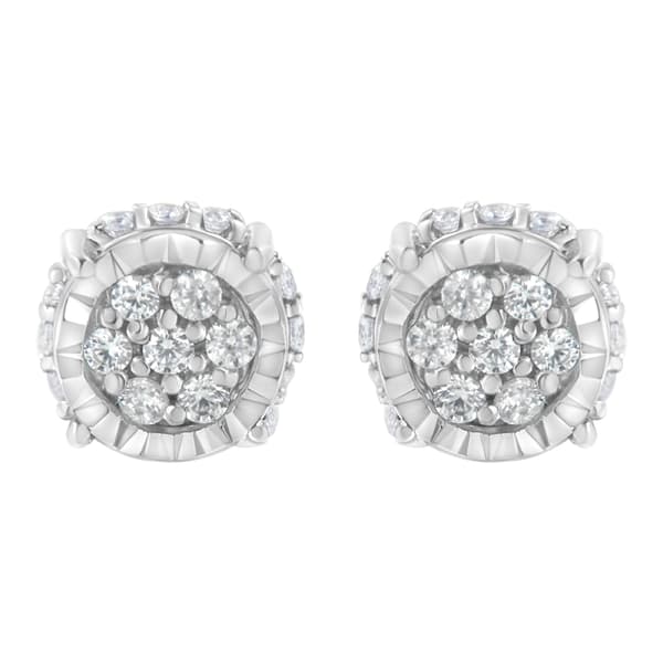 Diamond Classics&#40;tm&#41; 1/3ctw. Diamond Floral Stud Earrings