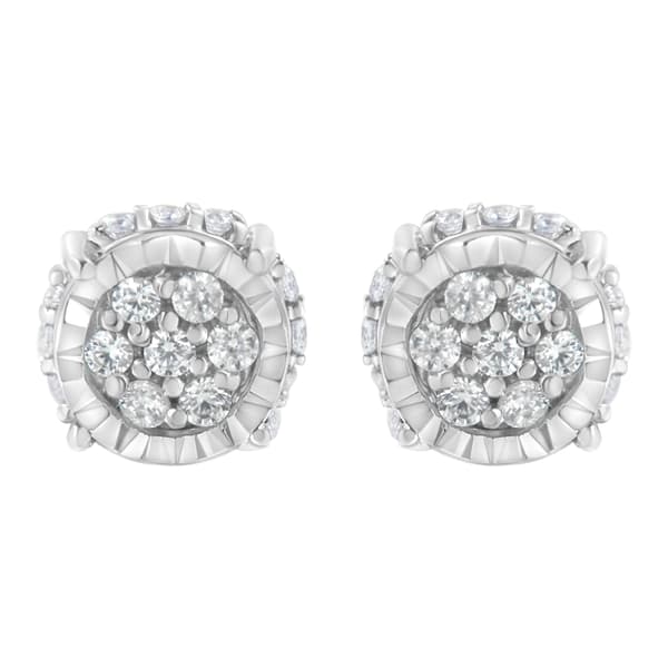 Diamond Classics&#40;tm&#41; 1/3ctw. Diamond Floral Stud Earrings - image 