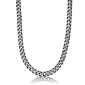 Mens Lynx Black Ion Plated Stainless Steel Foxtail Chain Necklace - image 1