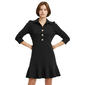 Womens Robbie Bee Long Sleeve Ruffle Hem Crepe Shirtdress - image 1