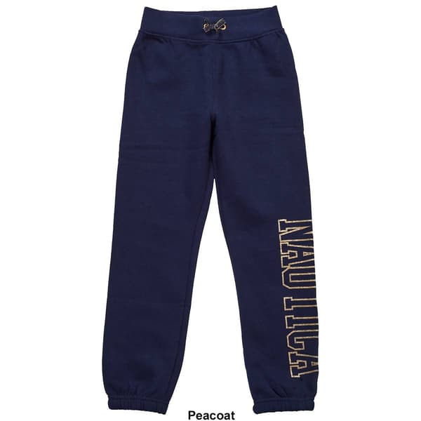 Girls &#40;7-16&#41; Nautica Solid Gold Glitter Logo Jogger Sweatpants