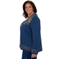 Plus Size Alfred Dunner Tuscany Sunflower Embroidery Cardigan - image 4