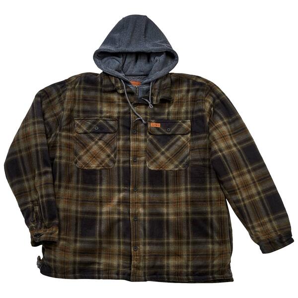 Mens Big & Tall Mountain Ridge Sherpa Lined Jacket - Green/Black - image 