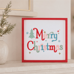 Melrose 7.75in. Merry Christmas Square Block Sign