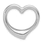 Gold Classics(tm) 14kt. White Gold Hollow Heart Slide Pendant - image 1