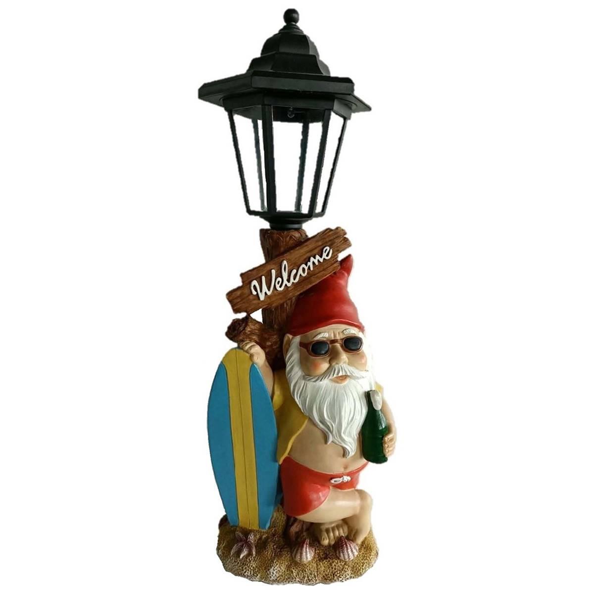 Santa’s Workshop 16in. Solar Beach Welcome Gnome