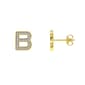 Accents Gold Diamond Accent Initial B Stud Earrings - image 1