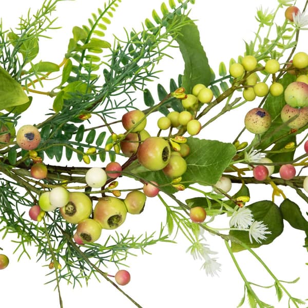 Northlight Seasonal Berry & Crabapple Fern Foliage Spring Garland