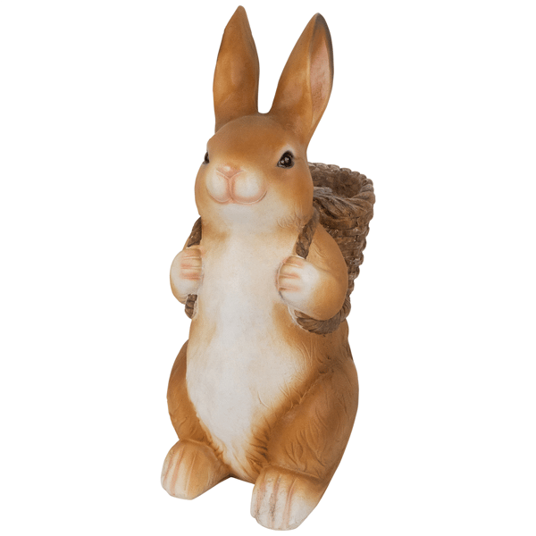 Northlight Standing Bunny Carrying a Basket Garden Statue
