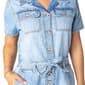 Juniors Celebrity Pink Self Tie Denim Romper - image 4