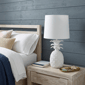 HomeRoots 17in. White Pineapple Table Lamp with Empire Shade - image 2