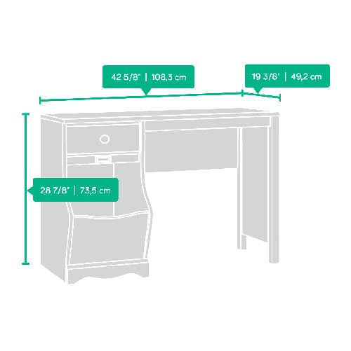 Sauder Pogo Desk - Soft White