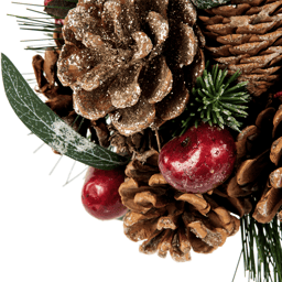 Northlight Mixed Foliage Frosted Christmas Ball Ornament
