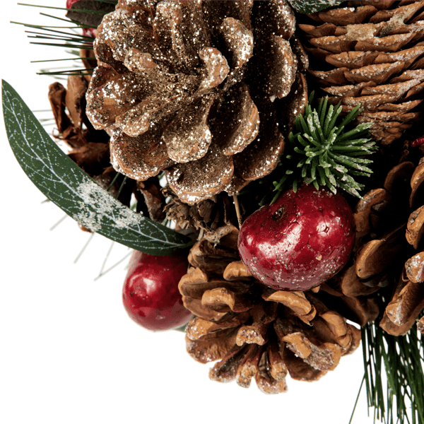Northlight Mixed Foliage Frosted Christmas Ball Ornament