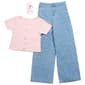 Girls (7-12) BTween(R) Ribbed Knit Tee & Bow Jeans Set - image 1