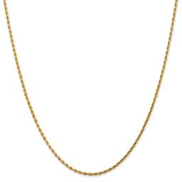 Unisex Gold Classics™ 1.75mm. 14k Diamond Cut Rope 14in. Necklace