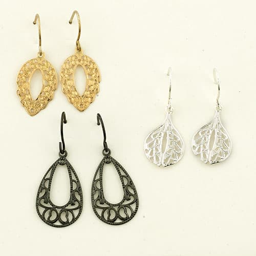 Freedom Nickel Free Filigree Earrings Set - image 