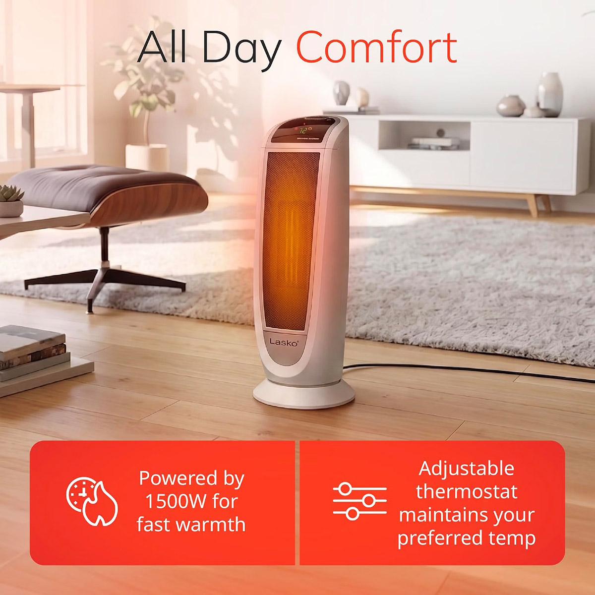 Lasko Oscillating Digital Ceramic Tower Heater