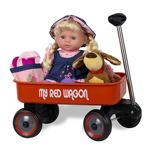 Kids Concepts Baby Doll & Wagon Playset - image 
