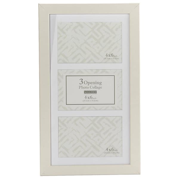 Malden 3 Opening White Matte Frame - 4x6 - image 