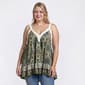 Juniors Plus Angie Lace Trim Tank Top - image 1