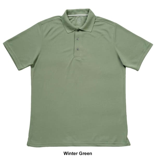 Mens Architect&#174; Solid Mesh Stitch Short Sleeve Golf Polo
