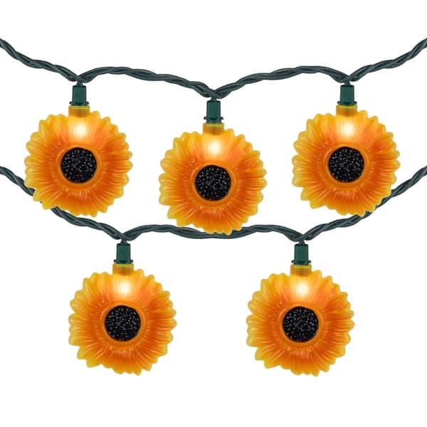 Northlight Seasonal 6ft. Sunflower Patio Light Set - image 