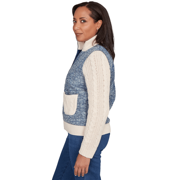 Petite Alfred Dunner Sunset Canyon Ribbed Quilted Jacket