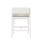 HH2 Home Dresden White Fabric Counter Height Stool - image 5