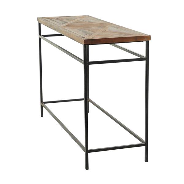 9th & Pike® Brown Metal Rustic Console Table