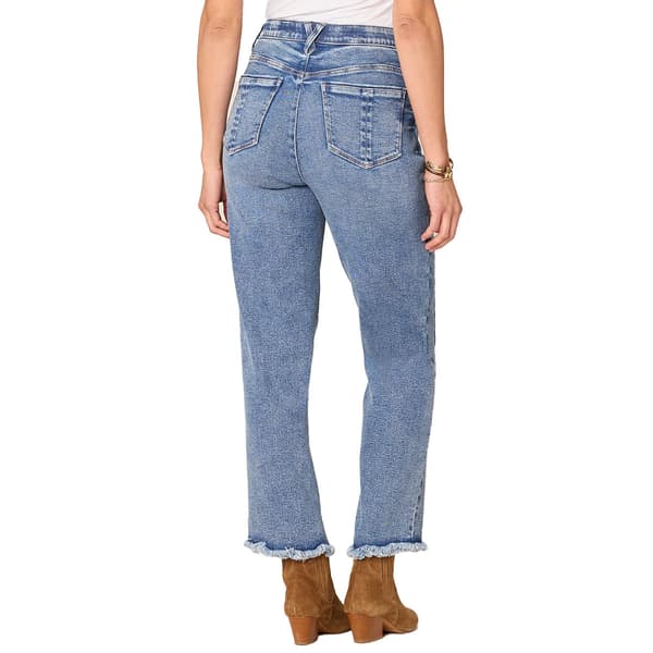 Petite Democracy &#8220;Ab&#8221;solution&#174; Spliced Frayed Straight Leg Jeans