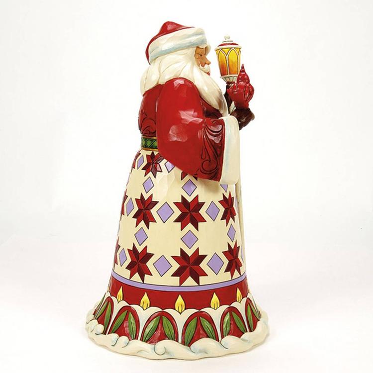 Jim Shore Santa Cardinal on Hand Christmas Figurine