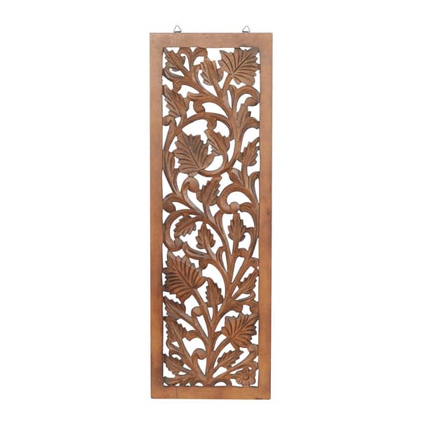 9th & Pike(R) Black Traditional Floral Wood Wall Decor
