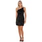 Juniors Crystal Doll Mimi Sequin One Shoulder Slim A-Line Dress - image 1