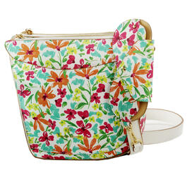 Nanette Lepore Sunni Floral Triple Section Bucket Crossbody