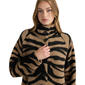 Womens NVLT Eyelash Strand Zebra Coatigan - image 5