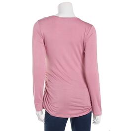 Womens Due Time Long Sleeve Arriving Soon Maternity Tee - Pink