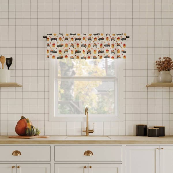 Farmers Market Fall Truck Print Valance - image 