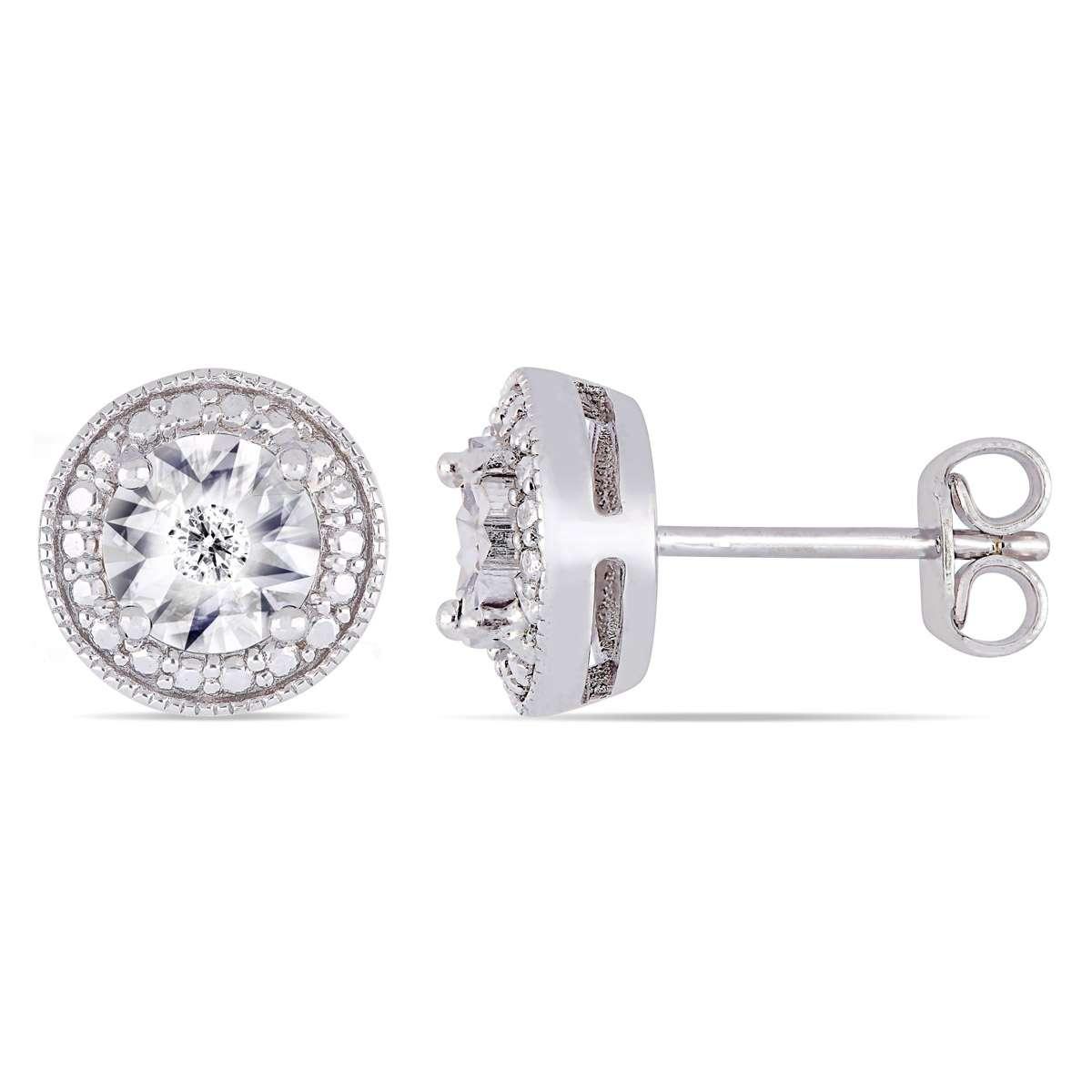 Diamond Classics™ Sterling Silver Diamond Accent Stud...