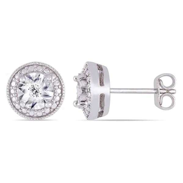 Diamond Classics&#40;tm&#41; Sterling Silver Diamond Accent Stud Earrings