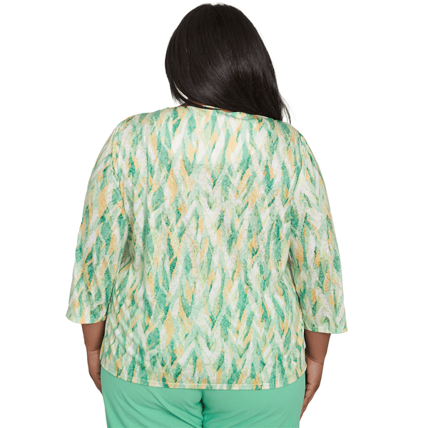 Plus Size Alfred Dunner Rise & Shine Bright Stroke Blouse